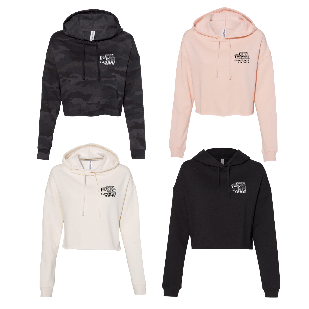 Cloverdale Records Cropped Hoodie