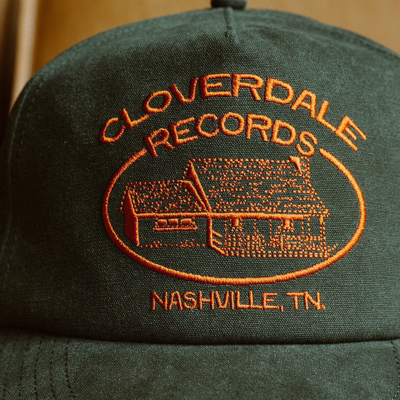 Green Embroidered Hat