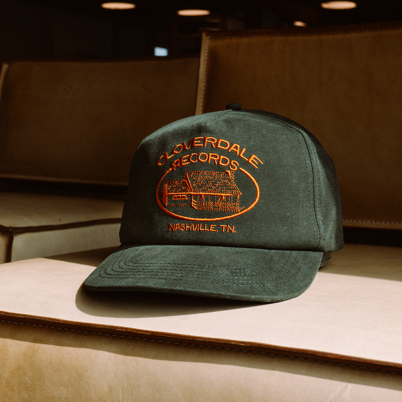 Green Embroidered Hat